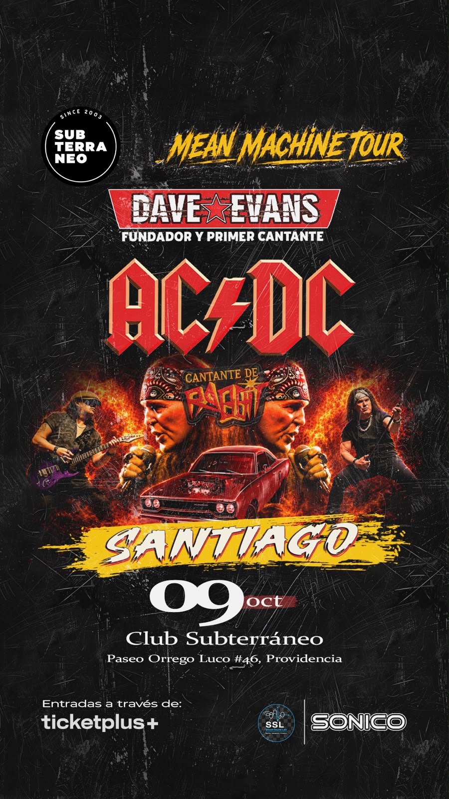 Parte de la historia de AC/DC: Dave Evans regresa a Chile